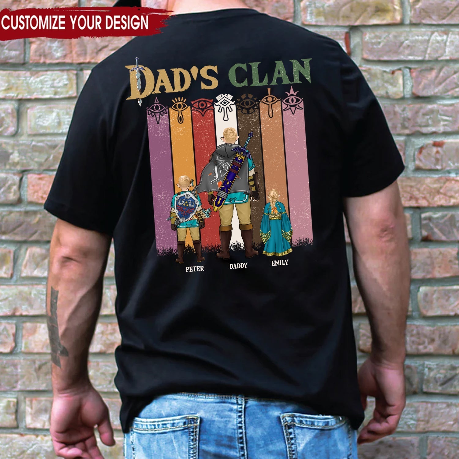Personalized Dad's Clan T-Shirt Gift for Father's Day | Cotton Apparel