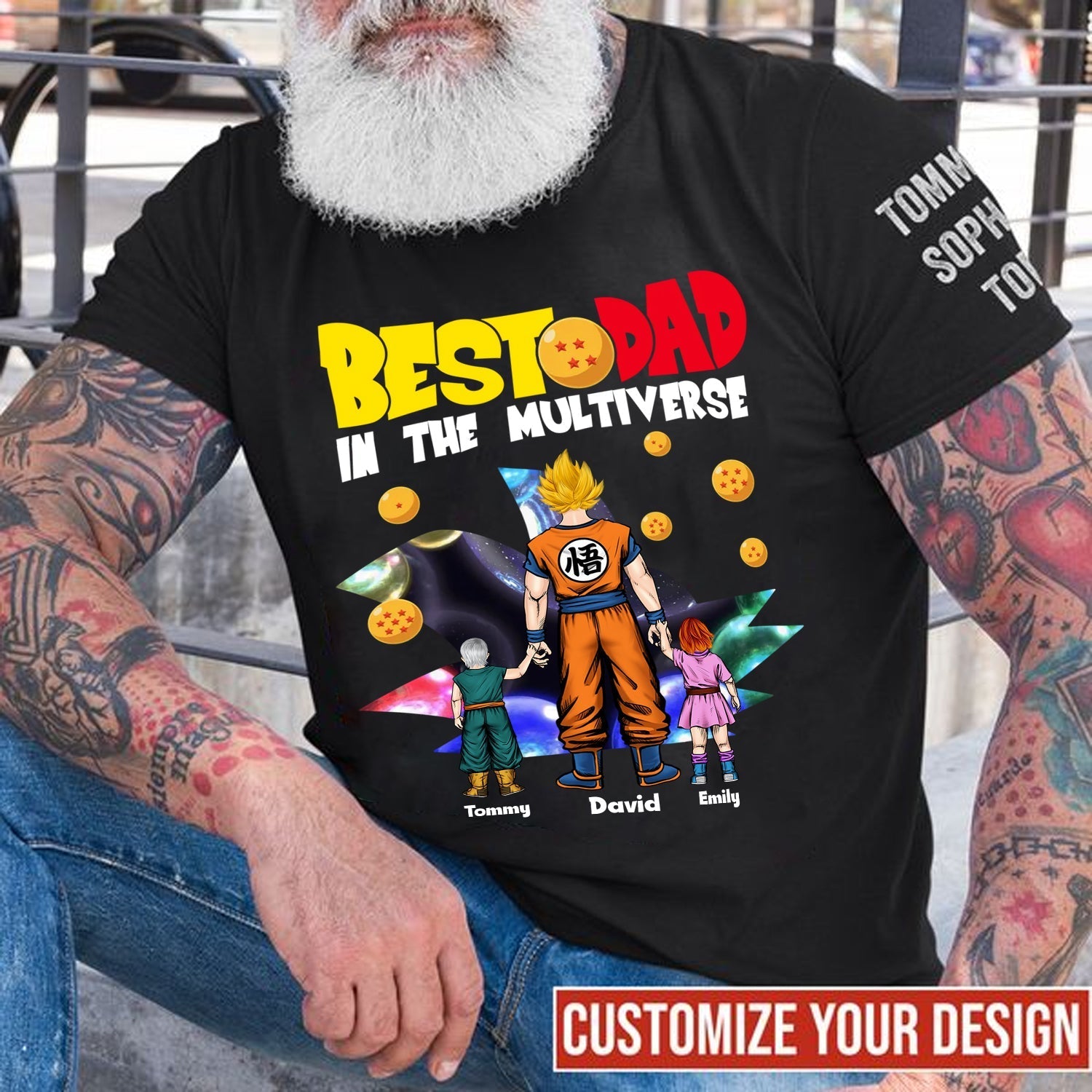 Personalized Best Dad In The Multiverse T-Shirt Gift for Father's Day