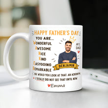 Load image into Gallery viewer, Personalized Dad Acronym Coffee Mug Funny Gift for Father's Day
