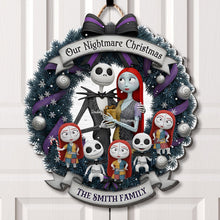 Load image into Gallery viewer, Personalized Spooky Family Wooden Sign Custom Decor Gift for Christmas
