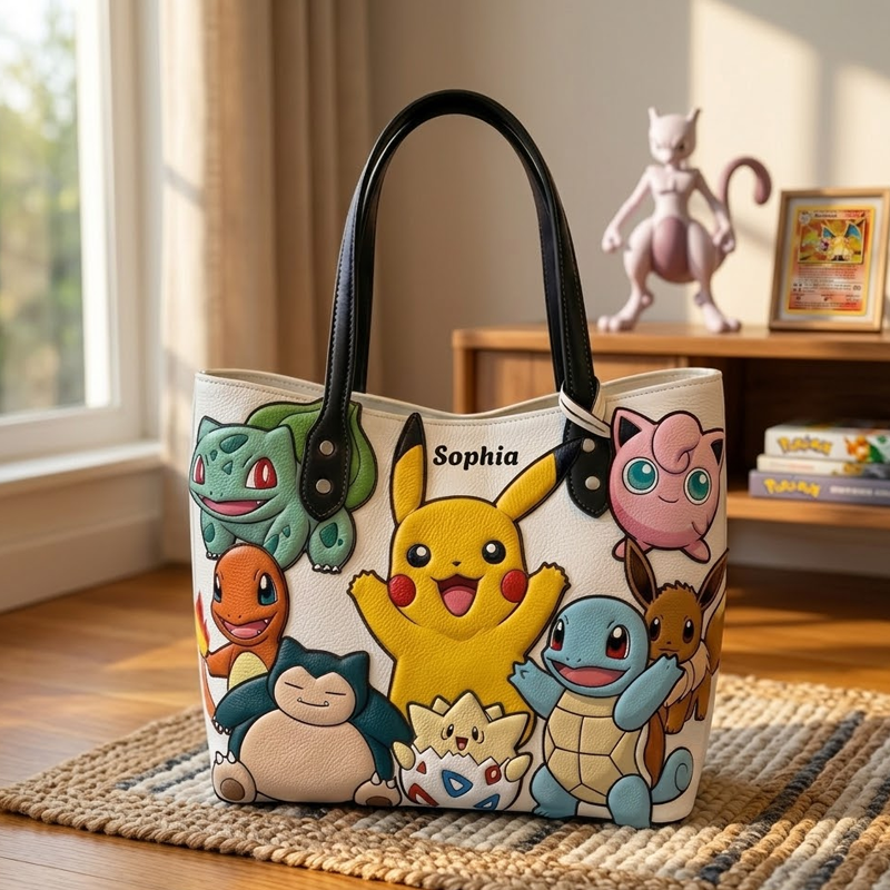Personalized Movie Tote Bag with Cartoon Characters for Fans