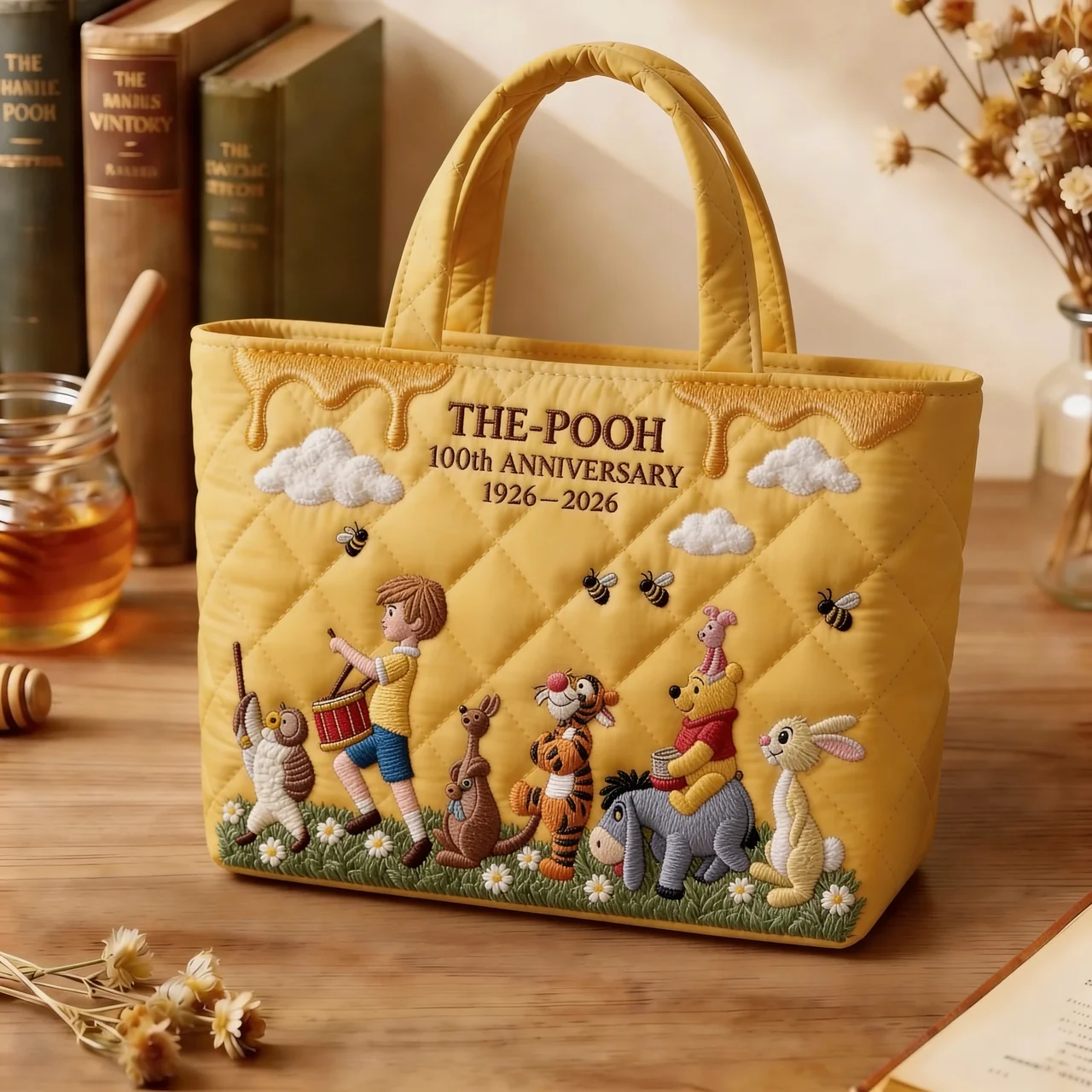 Personalized Quilted Tote Bag for Movie Fans - 100th Anniversary Gift
