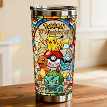 Load image into Gallery viewer, Personalized Pokémon 30th Anniversary Tumbler Custom Name Gift for Fans
