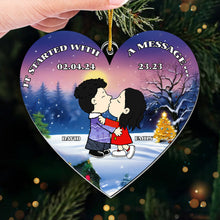 Load image into Gallery viewer, Personalized Acrylic Heart Ornament Custom Couple Gift for Anniversary
