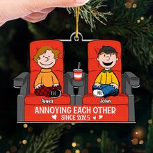 Load image into Gallery viewer, Personalized Acrylic Christmas Ornament for Couples Annoying Each Other Since 2025
