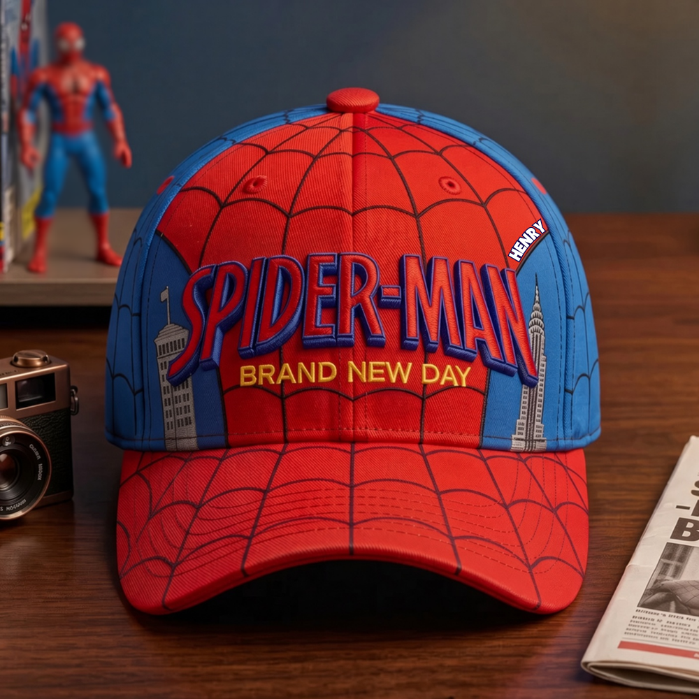 Personalized Spider-Man Classic Cap Custom Name Gift for Kids