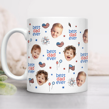 Load image into Gallery viewer, Personalized America Flag Mug Custom Face Gift for Dad
