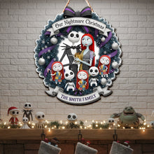 Load image into Gallery viewer, Personalized Spooky Family Wooden Sign Custom Decor Gift for Christmas
