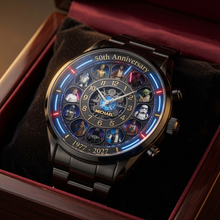Load image into Gallery viewer, Personalized Galaxy Star Hand Watch Custom Name Gift for Anniversary

