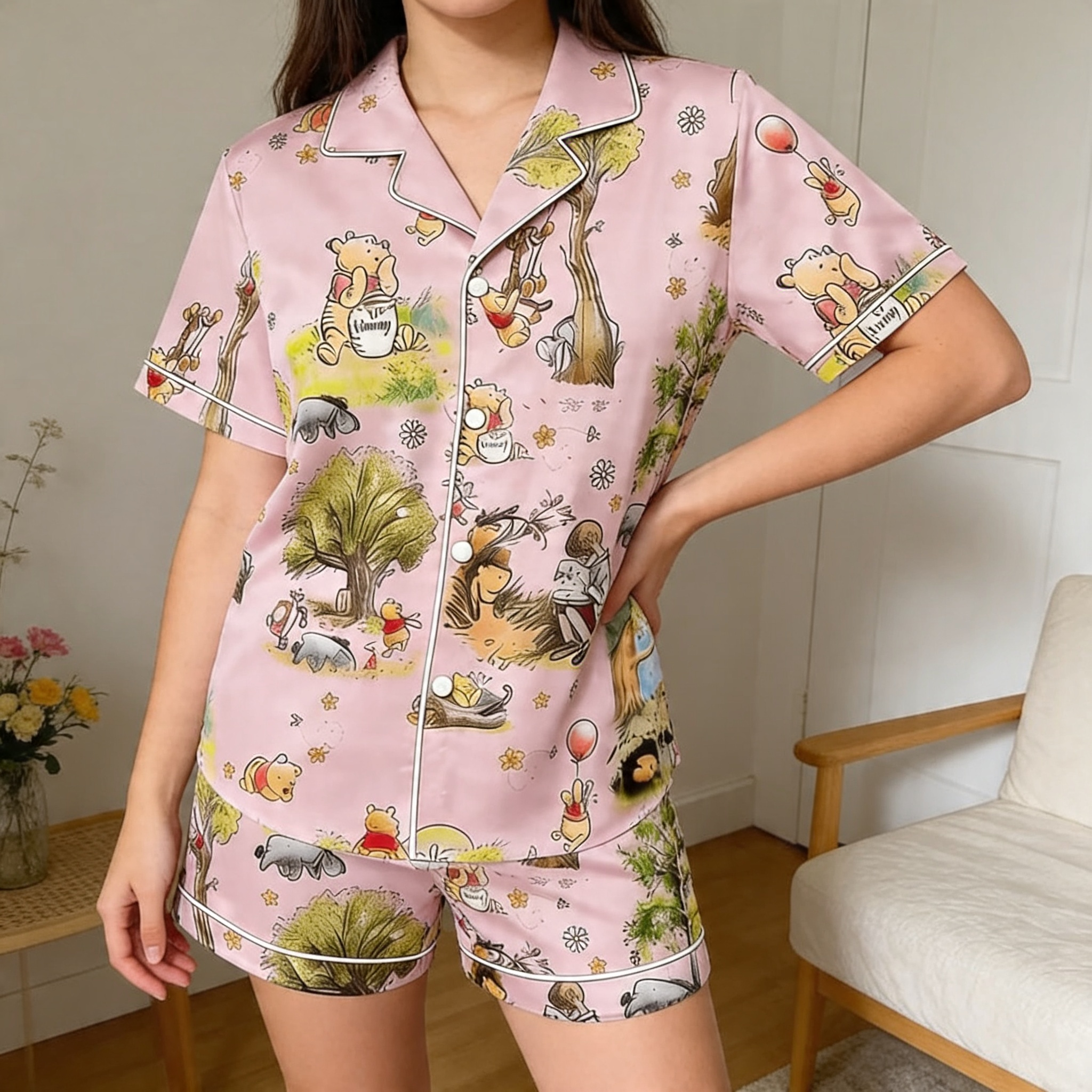 Personalized Disney Pajama Set Honey Bear Gift for Movie Fans