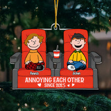 Load image into Gallery viewer, Personalized Acrylic Christmas Ornament for Couples Annoying Each Other Since 2025
