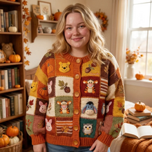 Load image into Gallery viewer, Personalized Knitted Cardigan with Autumn Vibes Gift for Her
