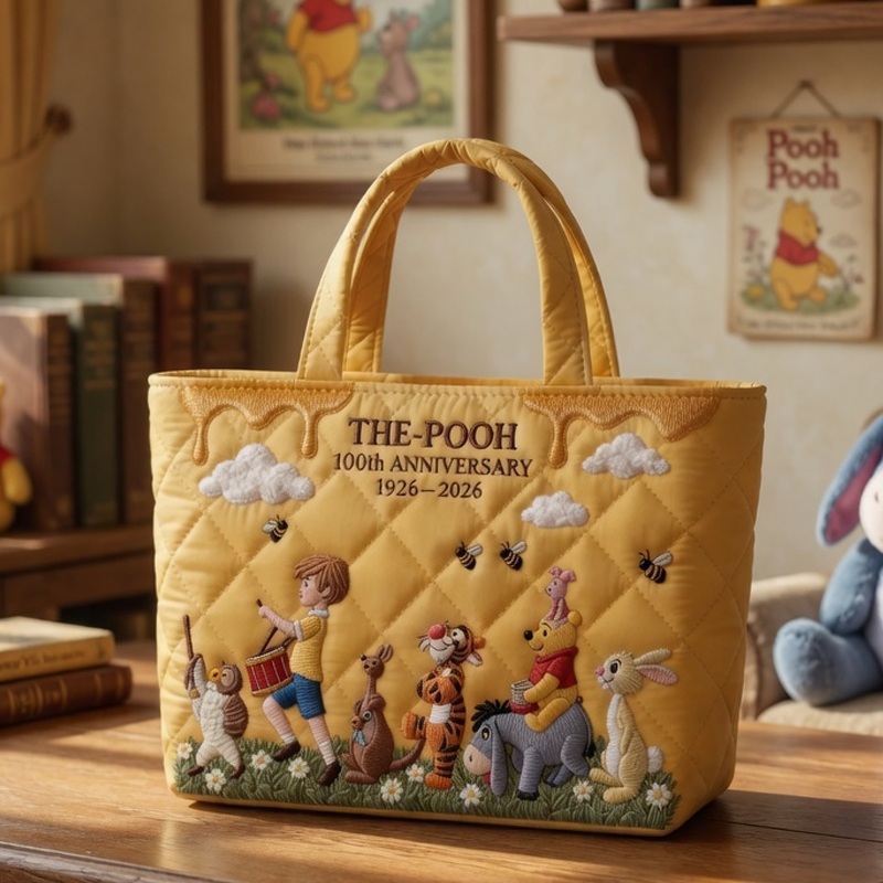 Personalized Quilted Tote Bag for Movie Fans - 100th Anniversary Gift