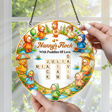 Load image into Gallery viewer, Personalized Acryllic Suncatcher with Family Crossword - Gift for Mom, Grandma
