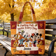 Load image into Gallery viewer, Personalized Quilted Tote Bag with Disney Friends - Gift for Her
