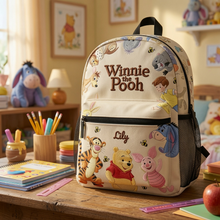 Load image into Gallery viewer, Personalized Winnie the Pooh Backpack Custom Name Gift for Kids
