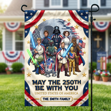 Load image into Gallery viewer, Personalized Star Wars Garden Flag Gift for Family - 4th of July Decor
