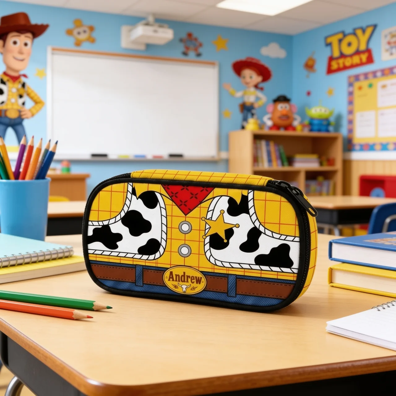 Personalized Cartoon Backpack Set with Lunch Bag & Water Bottle for Kids