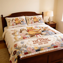 Load image into Gallery viewer, Personalized Winnie the Pooh 100th Anniversary Quilted Bedding Set Gift for Family
