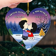 Load image into Gallery viewer, Personalized Acrylic Heart Ornament Custom Couple Gift for Anniversary
