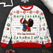 Load image into Gallery viewer, Personalized Ugly Christmas Sweater for Couples | Custom Name Gift
