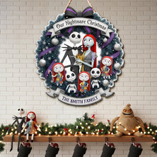 Load image into Gallery viewer, Personalized Spooky Family Wooden Sign Custom Decor Gift for Christmas
