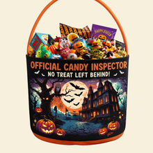 Load image into Gallery viewer, Personalized Halloween Candy Inspector Basket for Kids - Spooky Gift
