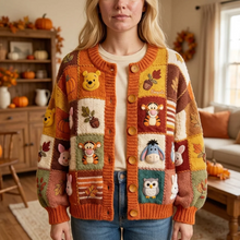 Load image into Gallery viewer, Personalized Knitted Cardigan with Autumn Vibes Gift for Her
