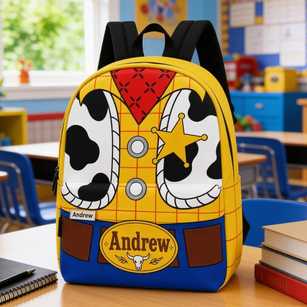 Personalized Cartoon Backpack Set with Lunch Bag & Water Bottle for Kids