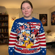 Load image into Gallery viewer, Personalized 250th Anniversary USA Shirt with Disney Characters - Gift for Movie Fans &amp; Families
