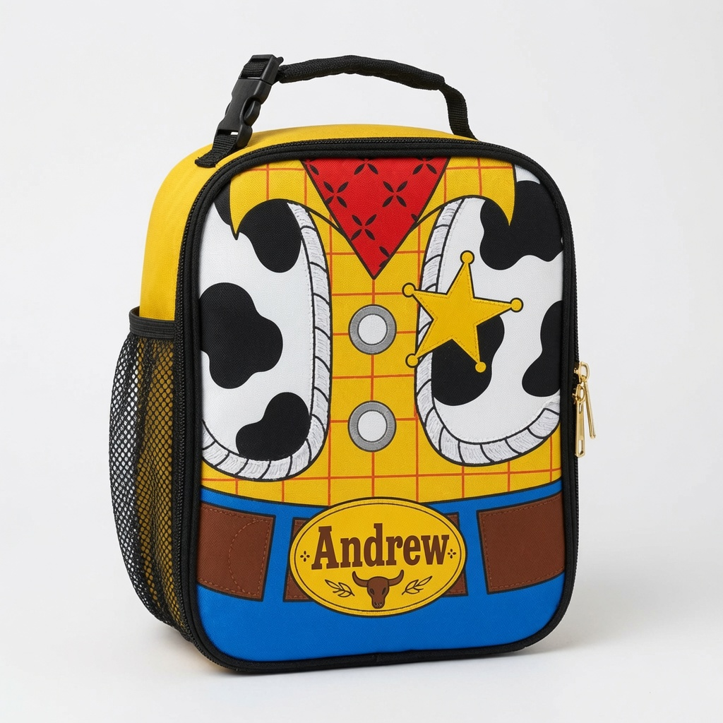 Personalized Cartoon Backpack Set with Lunch Bag & Water Bottle for Kids