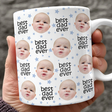 Load image into Gallery viewer, Custom Face Mug with Colored Stars Gift for Dad &amp; Mom
