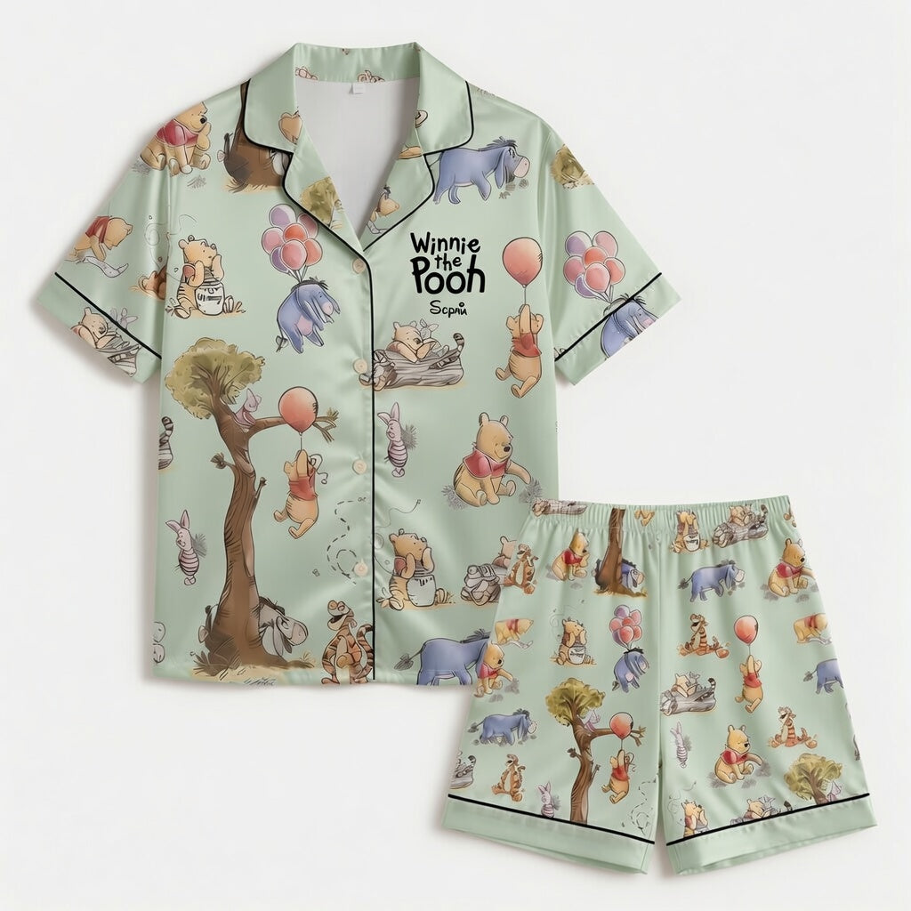 Personalized Winnie the Pooh Pajama Set Gift for Mom | Mother's Day