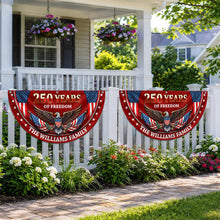 Load image into Gallery viewer, Personalized 250 Years of Freedom Non-Pleated Fan Flag USA Gift for Family Independence Day Decor
