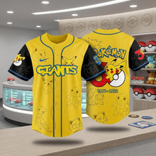 Load image into Gallery viewer, Personalized Pokemon Baseball Jersey Custom Gift for Movie Fans Anniversary
