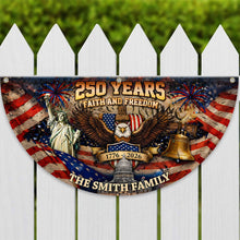 Load image into Gallery viewer, Personalized Family Name Eagle Flag 250 Years Freedom Gift
