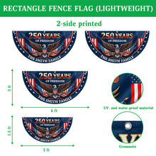 Load image into Gallery viewer, Personalized 250 Years of Freedom Non-Pleated Fan Flag USA Gift for Family Independence Day Decor
