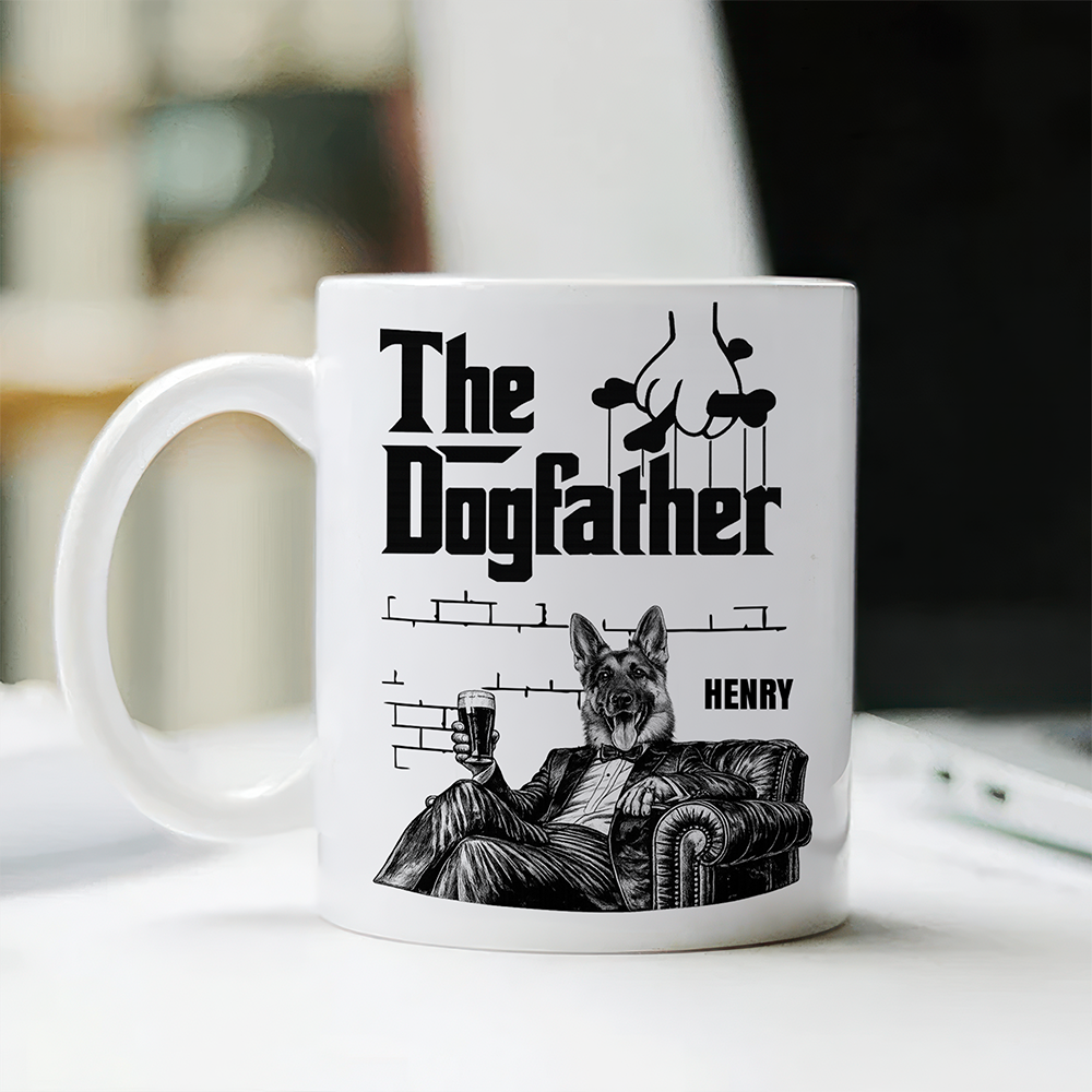 Personalized Dog Father Mug Custom Photo Gift for Dad