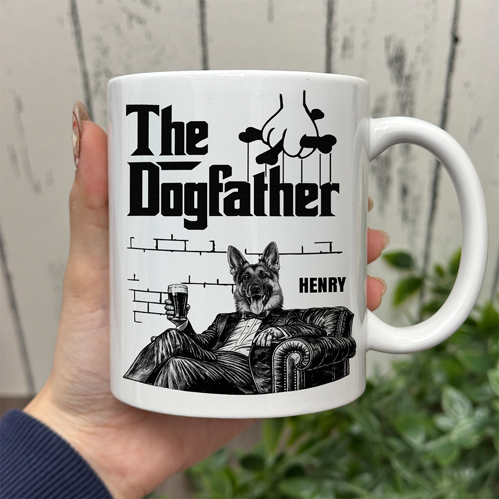 Personalized Dog Father Mug Custom Photo Gift for Dad