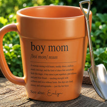 Load image into Gallery viewer, Personalized Plant Pot Ceramic Mug Gift for Boy Mom
