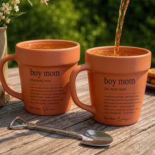 Load image into Gallery viewer, Personalized Plant Pot Ceramic Mug Gift for Boy Mom

