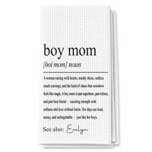Load image into Gallery viewer, Personalized Kitchen Towel for Boy Mom with Custom Name Gift
