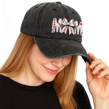 Load image into Gallery viewer, Personalized Washed Denim Cap Custom Name Gift for Mom
