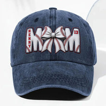 Load image into Gallery viewer, Personalized Washed Denim Cap Custom Name Gift for Mom
