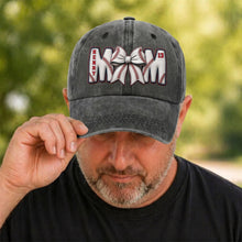 Load image into Gallery viewer, Personalized Washed Denim Cap Custom Name Gift for Mom
