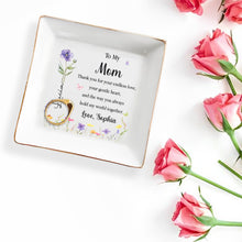 Load image into Gallery viewer, Personalized Jewelry Dish for Mom Birth Month Flower Gift
