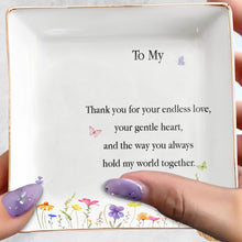 Load image into Gallery viewer, Personalized Jewelry Dish for Mom Birth Month Flower Gift
