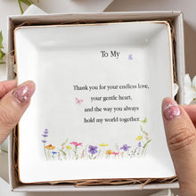 Load image into Gallery viewer, Personalized Jewelry Dish for Mom Birth Month Flower Gift
