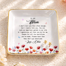Load image into Gallery viewer, Personalized Ceramic Jewelry Dish Birth Month Flowers Gift for Mom
