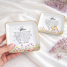 Load image into Gallery viewer, Personalized Ceramic Jewelry Dish Birth Month Flowers Gift for Mom
